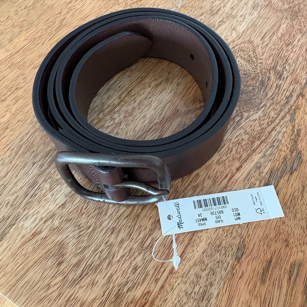 Madewell Rich Brown Leather Belt
